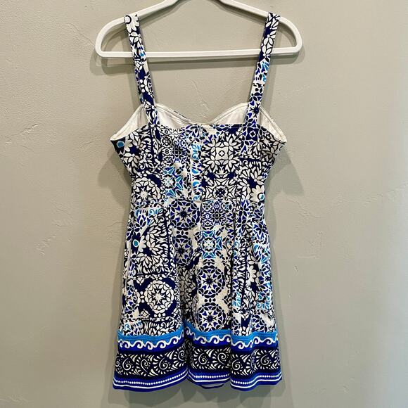 NWT Avec Les Filles Sweetheart Neck Stretch Cotton Mini Sundress - Size: 8 - Picture 4 of 12